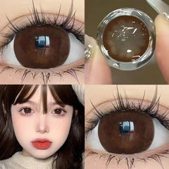 YICKYUE  -  2pcs/Pair Cosmetic Contact Lens Natural Contact Lenses For Eyes Prescription with Diopter Large Diameter Eye Lens