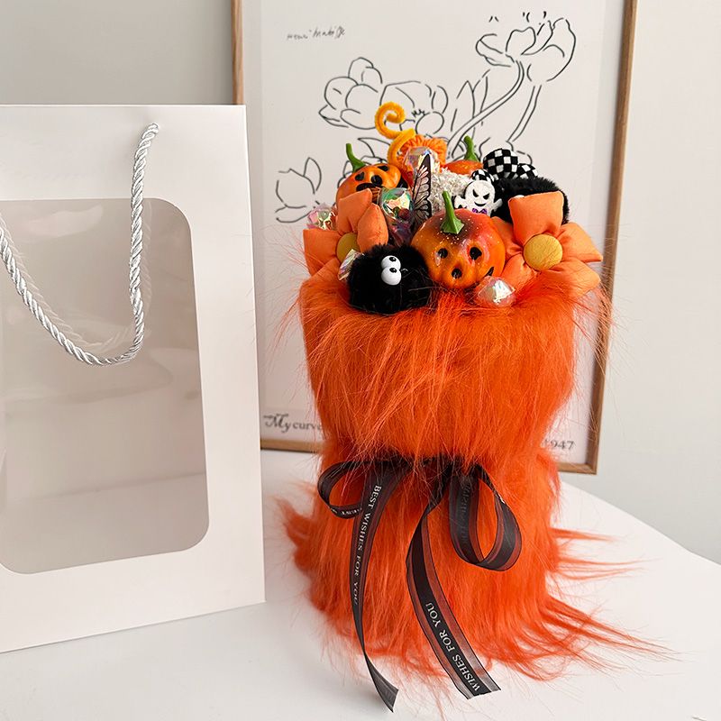 YICKYUE  -  Halloween Pumpkin Monster Candy Doll Cartoon Bouquet For Boys Girls Girlfriends Children Creative Funny Gifts Home Decorations