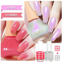 Yickyue Nail Art Popular Milk White Nail Polish Quick Dry Long Lasting Varnish 45-color Matte Pearlescent Laser Glitter Nail Polish Make