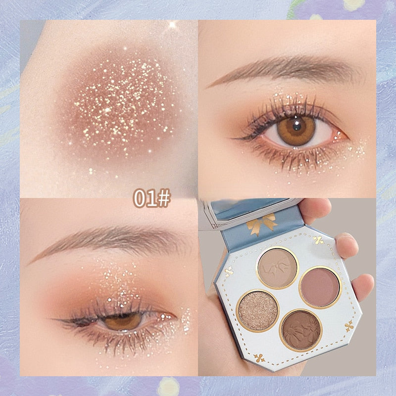 Yickyue  Marco Andy Oil Painting Silky 4-color Eye Shadow Pearly Matte Texture Delicate Beginner Easy Makeup Natural Eye Makeup