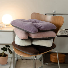 YICKYUE  -  Winter Warm Plush Stuffed Sofa Seat Cushion Imitation Rabbit Fur Throw Pillow for Couch Plush Office Chair Mat Pillow Home Decor