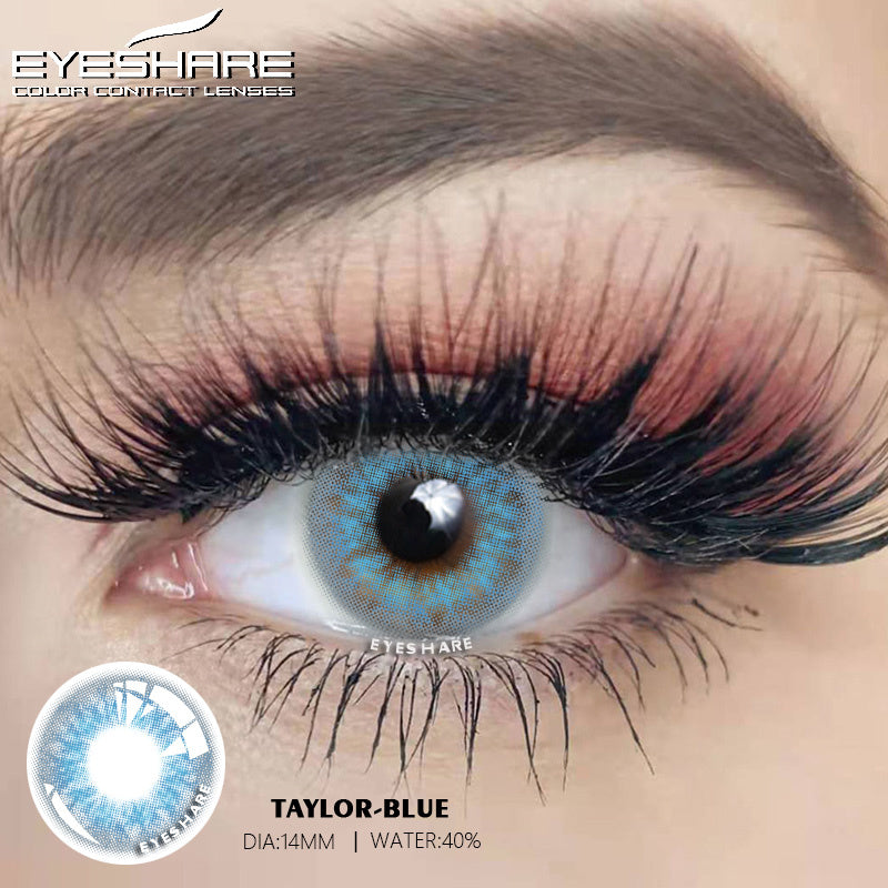 YICKYUE  -  Color Contact Lenses For Eyes 1pair Yearly Natural Green Lenses Cosmetic Soft Glasses Beauty Pupil Yearly Blue Lenses