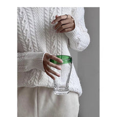 Medieval Green Transparent Glass Bubble Manual Cup Tea Cup Milk Juice Cup New Water Cup Creative Personalized Drinking Set