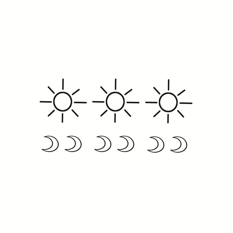 Sun Moon Design Waterproof Temporary Tattoo Sticker Female Male Arm Leg Fake Tattoo Body Art Sticker