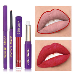 Cosmetics 13Pcs/Set Stylish Lipstick Lip Liner Primer Set Portable Lip Glaze Non-greasy   for Makeup Studio