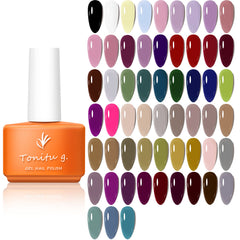 YICKYUE  -  7ml Semi Permanent Gel Nail Polish Black White Red Nude Nails Art Soak Off  UV LED Varnish Base Top Coat