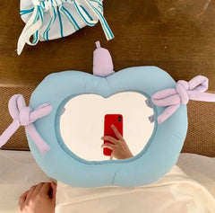 YICKYUE  -  Apple Cotton Makeup Mirrow Bathroom Korean Wall Hanging Mirror Home Bedroom Bathroom Irregular Makeup Mirror Decorative Mirror