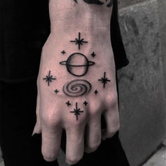 Waterproof Temporary Tattoo Sticker Black Star Design Body Art Fake Tattoo Flash Tattoo Back Of Hand Female Male