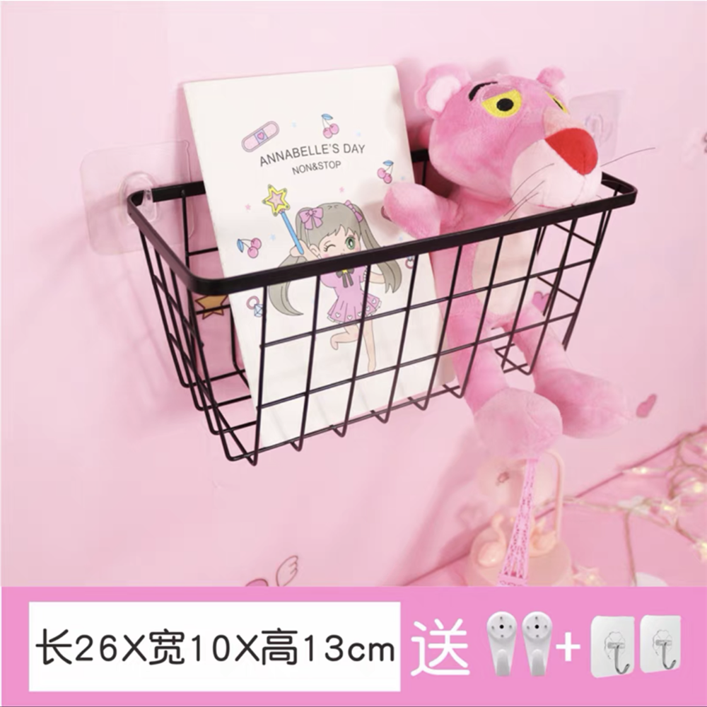 Pink wall shelf decoration frame bedroom living room Iron  storage rack / wall-mounted shelf bracket shelf organizer