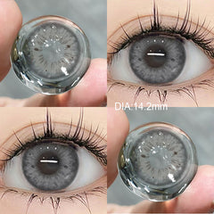 YICKYUE  -  2Pcs Best Selling New Models Color Contact Lenses Myopia Degree -0.00 to -8.00 Soft Lens Fashionable and Beautiful Lenses