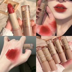 YICKYUE  -  Milk Velvet Lipstick Smooth Long Lasting Red Tint Balm Lip Gloss Easy to Wear Waterproof Lip Mud Moisturizing Glaze Makeup Cute