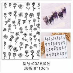1PC 3D leopardo Nail Stickers Decals Butterfly Leopard Back Adhesive Sliders Wraps Colorful DIY Nail Art Extension Decoration