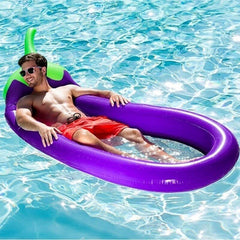 270CM Eggplant Inflatable Pool Floats Raft Swimming Ring Lounge Chair Water Floating Toys Water Fun Pool Toy Kids Swimming Ring