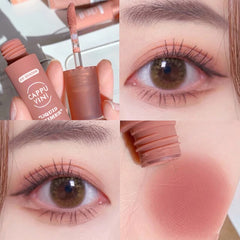 6 Colors Matte Liquid Eyeshadow Cream Long Lasting Waterproof Orange Apricot Nude Eye Shdaow Natural Cheek Contour Makeup Blush