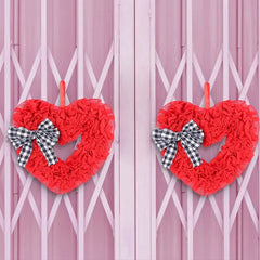 YICKYUE  -  Door decoration fabric Valentine's Day garland peach heart wall hanging holiday arrangement Valentine's Day decorations