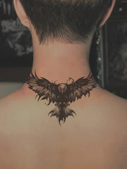YICKYUE  -  Eagle back and chest waterproof temporary tattoo sticker, lasts 1-2 weeks, realistic semi-permanent fake tattoo
