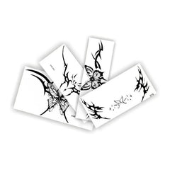 YICKYUE  -  Sexy Belly Butterfly Totem Waterproof Tattoo Sticker Clavicle Rose Lasting Scar Art Fake Tattoo Temporary Black Female Tatuajes