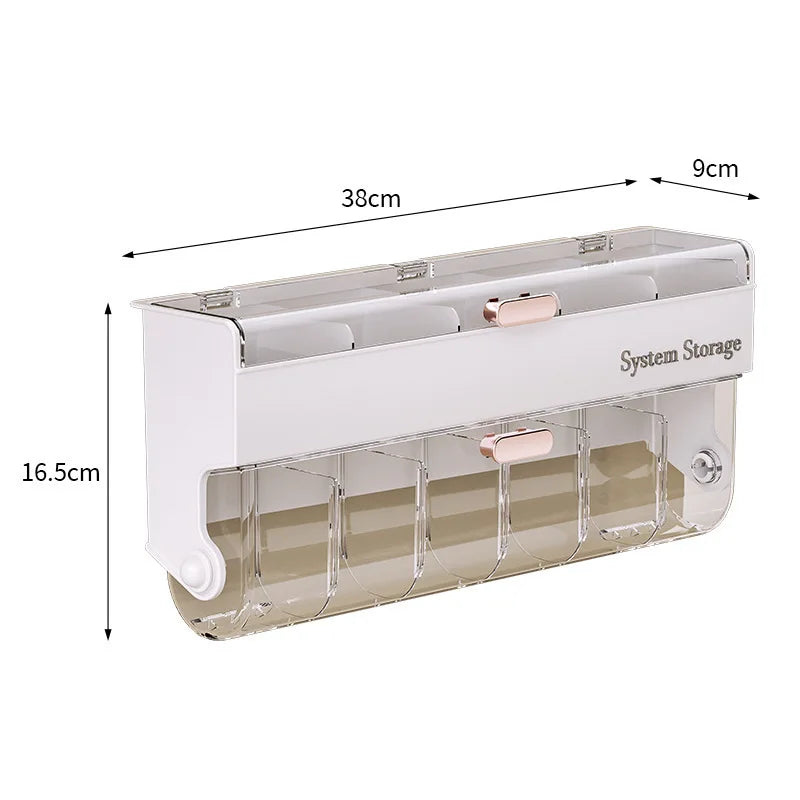 YICKYUE  -  Wall Mounted Drawer Organizer Multifunctional Transparent Sock Organizer Panties Organizers with Classified Storage for Cupboard
