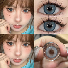 YICKYUE    1 Pair Natural Color Contact Lenses Korean Brown Lenses Beauty Fashion Gray Lense Blue Lenses with High Quality Lens