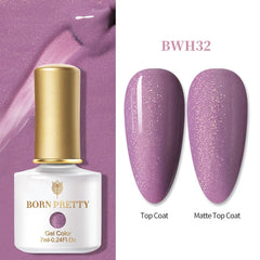 BORN PRETTY 7ml Glitter Soak Off Nail Gel Colorful Pink Purple Black White Nail Gel Polish Sequins Gel Nail Varnish for Manicure
