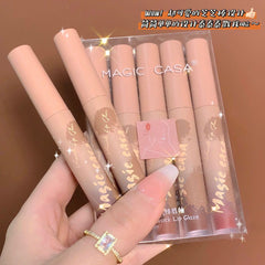 Lipstick Set 5 Color Matte Long Lasting Waterproof Non-Stick Cup Lip Glaze Not Easy To Fade Red Lips Lip Tint Cosmetic Makeup