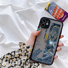 2021 Relif 3D Snake Dragon soft silicone matte phone case for 13 mini 12 11 pro max 7 8 plus x xr xsmax Wolf Tiger cartoon capa