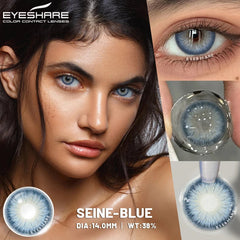 YICKYUE  1 Pair Natural Colored Contact Lenses for Eyes Gray Eye Lens Fashion Blue Lenses Cosmetic Brown Eyes Contacts Yearly