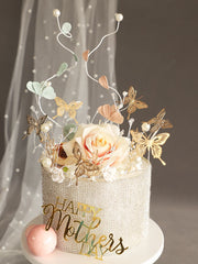 Wedding Cake Crown Topper Cake  Decoration  Ornate Wrought Iron Butterfly Wreath Ornaments Pearl Crystal Crown Birthday Dress Up