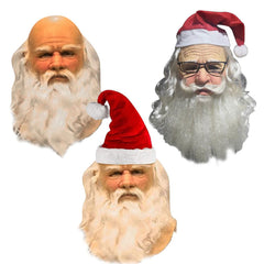 Christmas Silicone Headgear Old Man Performance Props My Old Man Christmas Holiday Funny Mask Super Soft Santa Adult Cosplay