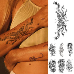 YICKYUE  -  Butterfly Temporary Tattoos for Women, Fake Tattoos That Look Real and Last Long