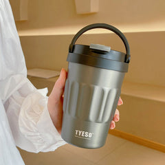 400/500ml Luxury Thermal Cup Coffee Mug Stainless Steel Insulated Water Tea Beer Bottle Travel Vacuum Thermos Keep Heat Cold