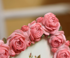 YICKYUE  -  Pink Rose Blossoms Series Photo Frame for Home De, Cute Garden Rose, Beauty, Creative, Wedding, Birthday Gift, , FMXX