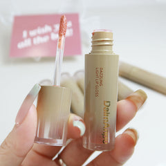YICKYUE  Water Mirror Lip Gloss Sexy Naked Lip Plumper Extreme Low Saturation Glass Lip Jelly Lipstick Makeup Korean Cosmetic