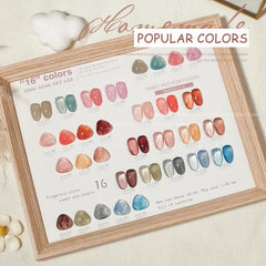 YICKYUE -  New 15ml Jelly Transparent Gel Nail Polish Clear Green Nude Pink Soak Off UV LED Semi Permanent Varnish Nail Art Gel Lacquer