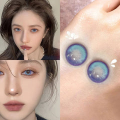 YICKYUE  -  1pair Comic Pupil Color Contact Lenses Yearly Contact Lenses with Graduation