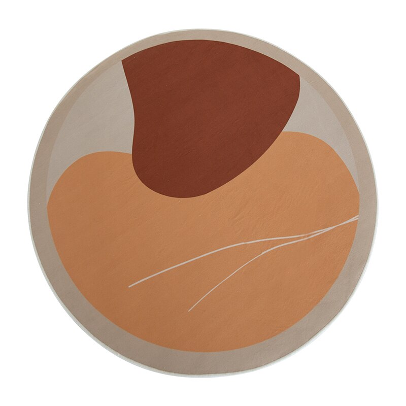 Round Rug Morandi Nordic Ins Style Living Room Carpet Computer Chair Floor Mat Bedroom Carpets Children's Bedroom Bedside Rugs