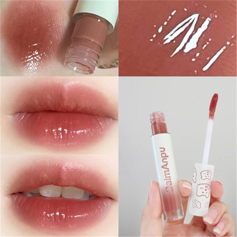 6 Colors Liquid Lip Gloss Waterproof Non-stick Long Lasting Mirror Water Lip Glaze Lipstick Lip Gloss Beauty Cosmetic Makeup