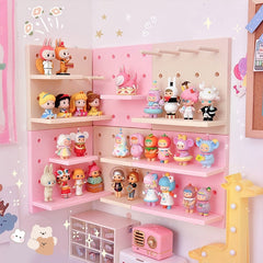 W&G Ins Storage Rack Shelf 10pcs/set Room Decorations Wall Shelf Creative Kawaii Hole Board Bathroom Racks Kitchen Accessories