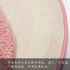 HUAMAO Pastoral Flower Doormat Soft Plush Round Rotating Chair Floor Mat Modern Bathroom Carpet Children Play Mat/Rugs