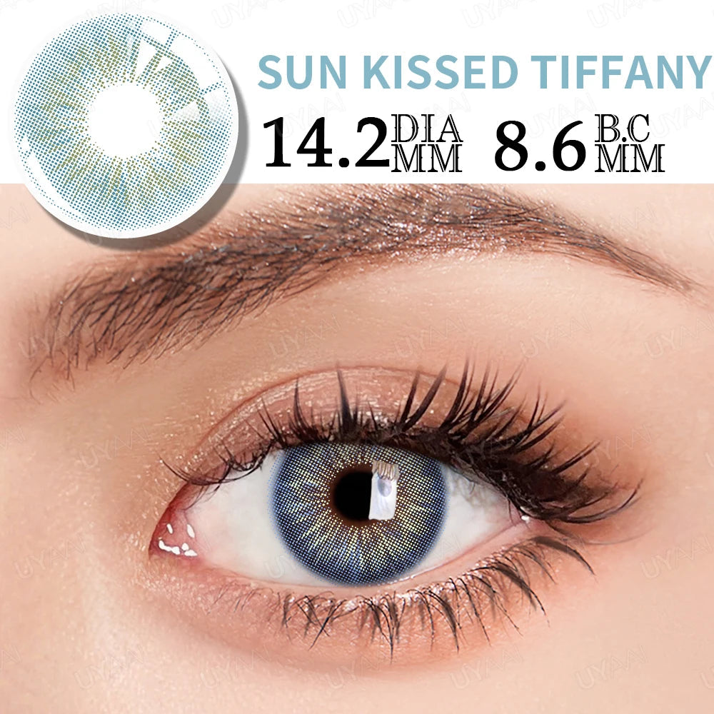 YICKYUE  Cosmetic Color Contact Lenses Colored Pupils 2023 New Blue Lenses Cheap Lens Discounts Fashion Blue Eyes Contacts