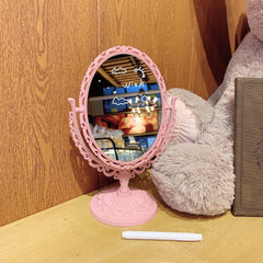 W&G Retro Double-sided Makeup Mirror Cute Girls Heart Princess Mirror Desktop Love Vanity Mirrors