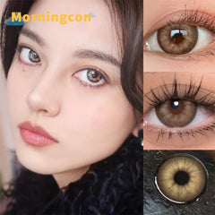 YICKYUE  -  Thai Brown Myopia Prescription Soft Colored Contact Lenses For Eyes Small Beauty Pupil Make Up Natural Yearly
