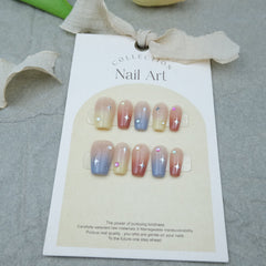 Gradient Star Handmade Press On Nails