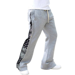 Hearujoy Spring Autumn Hip Hop Side Buckle Cashew Graphic Print Casual Pants For Men Drawstring  Loose Straight Trousers Streetwear Male