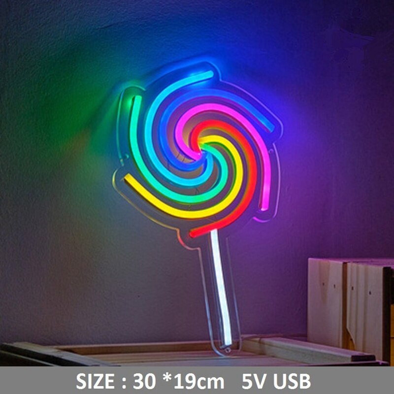 Backboard Led Neon Sign Light for Bar Restaurant Hanging Wall Decor USB Rainbow Martini Bar Ornament Night Light Sign Custom