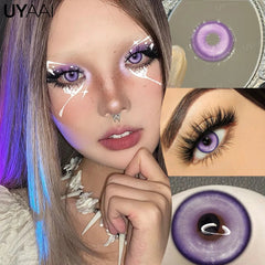 YICKYUE  NEW Cosplay Colored Contact Lenses for Eyes Anime Purple Lenses Cosmetic Blue Eye Contacts Brown Natural Fashion Lenses