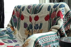 CHAUSUB Cotton Blankets Home Decor Leisure Throws Sofa Cover Bedding Bed Cover Jacquard Coverlet Knitted Bedspread on Bed
