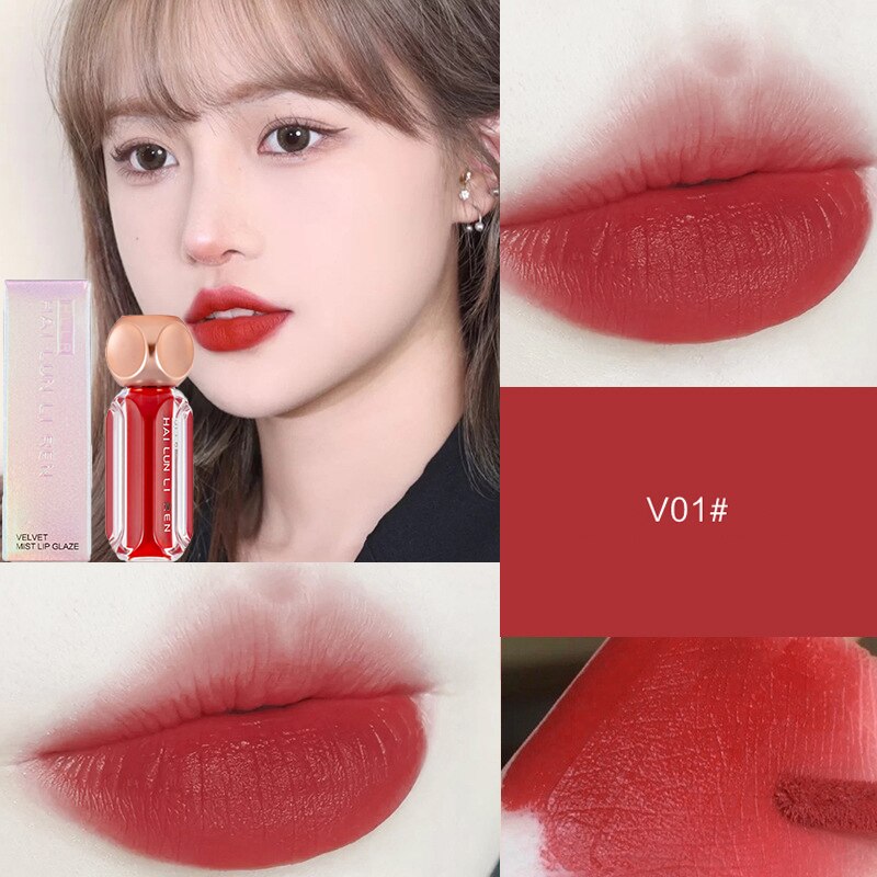 Yickyue The New Lip Glaze Lip Mud Texture Transparent Tube Lip Glaze Velvet Matte Lipstick Lasting Gilrs Students Lip Makeup Cosmetics