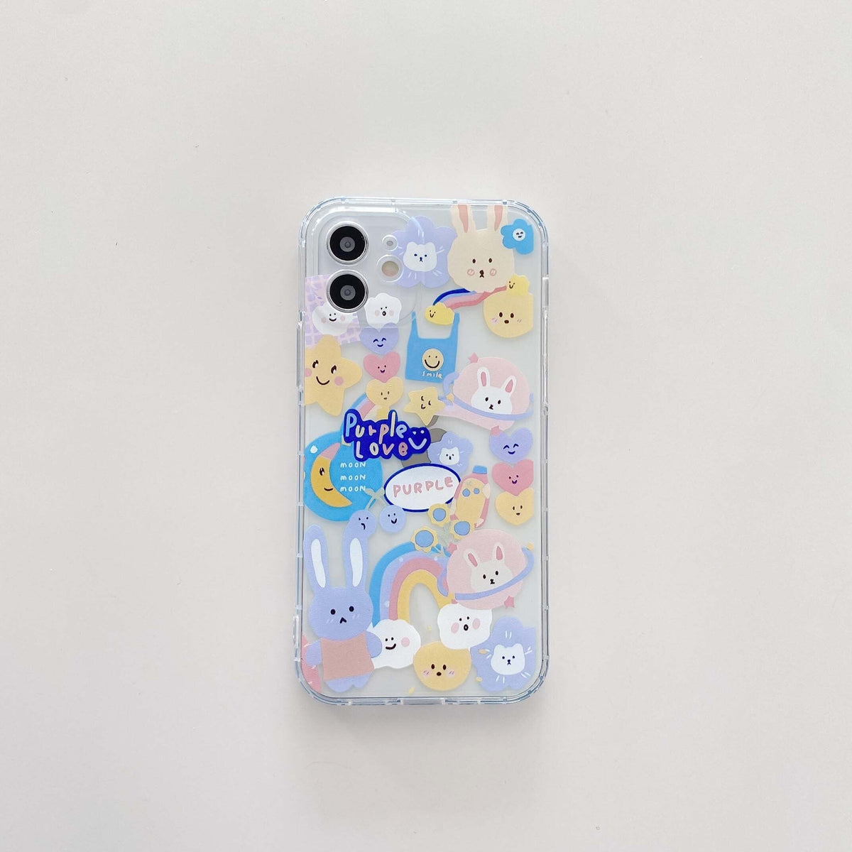Zoo rabbit bear cartoon phone case for iphone 12 mini 11 pro max 7 8 plus xsmax xr x cute animal silicone cover capa shell