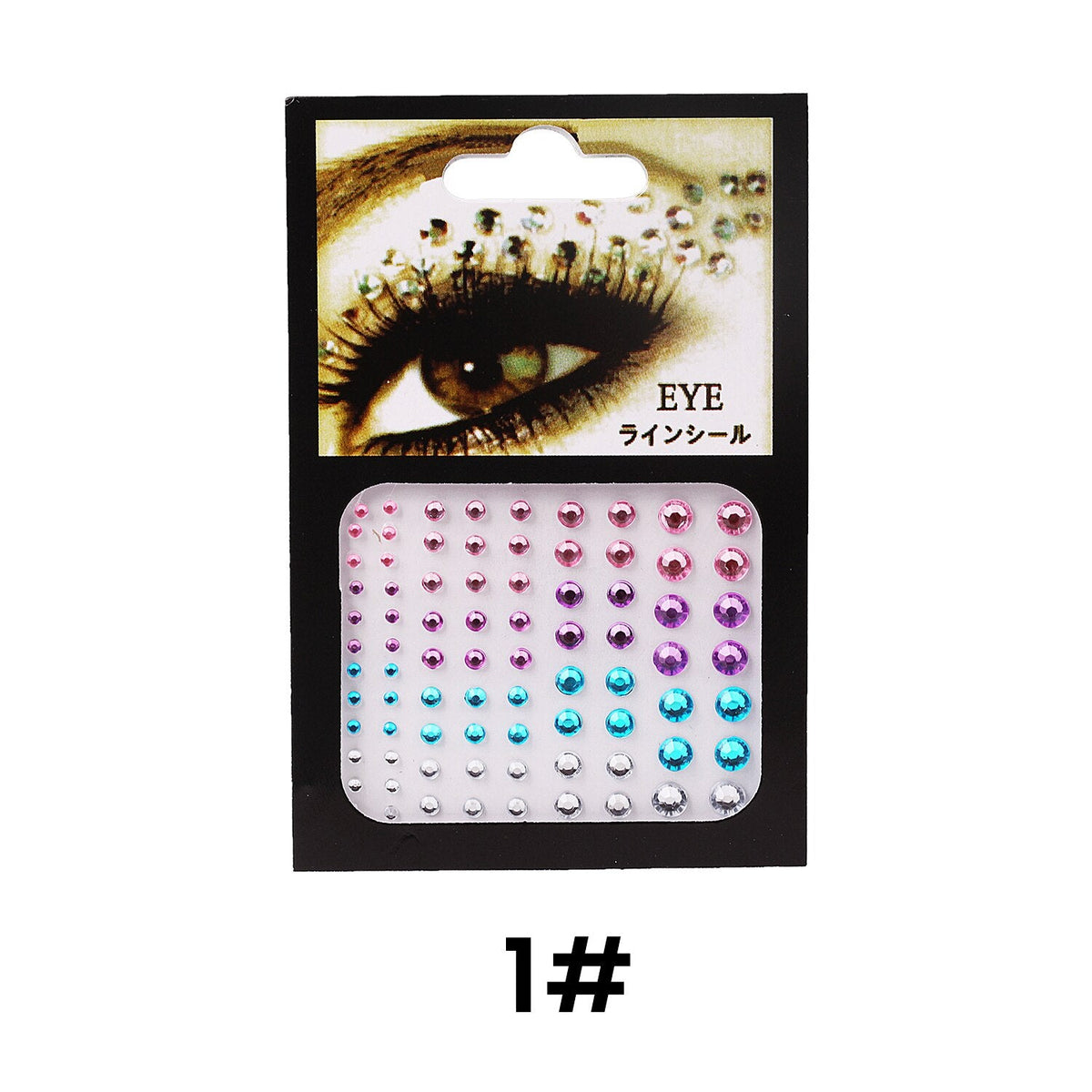 Colorful Crystal Eyes Stickers Temporary Tattoo Diamond Makeup Face Jewel Stickers Festival Party Body Nail Art Rhinestones